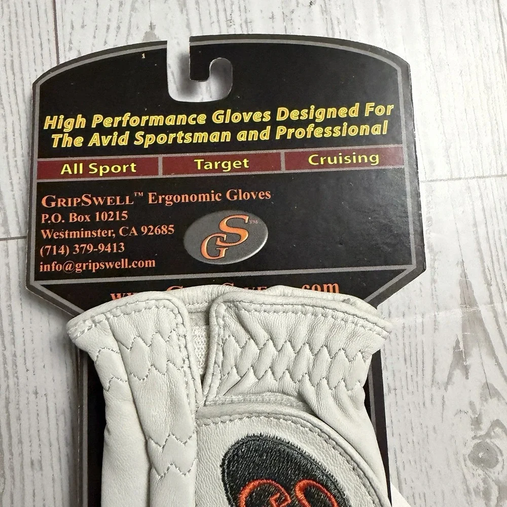 Gripswell Gloves Palm Swell Small Ladies Left Handed Shooter GS-1PL-WHT-LH-WN-S